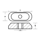 Купить Цинковый анод Tecnoseal 01210-1 48x18x12мм резьба M6 пластинчатый для двигателей Suzuki 6-15лс 7ft.ru в интернет магазине Семь Футов