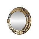 Купить Латунное зеркало в иллюминаторе Nauticalia 4936 200мм 7ft.ru в интернет магазине Семь Футов