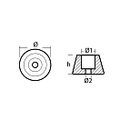 Купить Цинковый анод конический Tecnoseal 02451 Ø70x42мм для двигателей Kamewa Jet FF375S/FF550 7ft.ru в интернет магазине Семь Футов