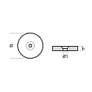 Купить Цинковый анод Tecnoseal 02600 Ø35x6.5мм дисковый для систем фильтрации воды Frigoboat 7ft.ru в интернет магазине Семь Футов