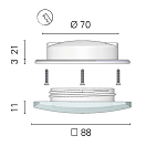 Купить Светильник светодиодный Foresti & Suardi Antares QP 6110.L.RGB Led RGB 24 В 4,5 Вт с RGB устройством красный / зеленый / синий свет 7ft.ru в интернет магазине Семь Футов