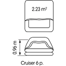 Купить Спасательный плот Plastimo Cruiser STD 57047 в контейнере на 6 человек 740х500х210мм 7ft.ru в интернет магазине Семь Футов