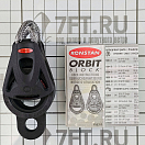 Купить Блок двухшкивный с обушком и гибкой петлей Dyneema Ronstan Orbit Blocks™ серия 40 RF45211 Ø40мм 500/1000кг для троса Ø9мм из черного нейлона 7ft.ru в интернет магазине Семь Футов