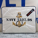 Купить Нескользящий коврик для ванной Marine Business Free Style Navy 50211 500x400мм из белого хлопка 7ft.ru в интернет магазине Семь Футов