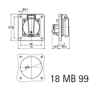 Купить Розетка с защитной крышкой Schuko Bals 7119 250 В 16 А 3 полюса IP67 винтовые клеммы серая 7ft.ru в интернет магазине Семь Футов