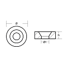 Купить Цинковый анод Tecnoseal 01258 Ø24x7мм кольцевой для лодочных моторов Tohatsu 7ft.ru в интернет магазине Семь Футов