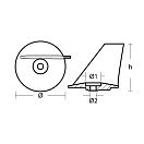 Купить Цинковый анод-триммер Tecnoseal 01253 Ø60x56мм для лодочных моторов Tohatsu 25-50лс 7ft.ru в интернет магазине Семь Футов