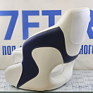 Купить Судовое кресло Newstarmarine Premium Captain's Bucket 75177WB 620x570x550мм без стойки обивка из бело-синего винила 7ft.ru в интернет магазине Семь Футов