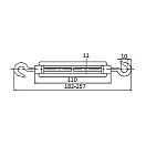 Купить Талреп крюк/крюк CIM 3103-0108 М8 182-257мм открытый корпус из нержавеющей стали AISI316 7ft.ru в интернет магазине Семь Футов
