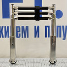 Купить Трап телескопический складной 370/889х300мм из нержавеющей стали AISI316 с 3 ступенями из чёрного пластика, Osculati 49.541.53 7ft.ru в интернет магазине Семь Футов
