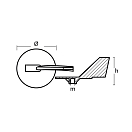 Купить Цинковый анод-триммер Tecnoseal 01143 Ø100x87мм для двигателей Yamaha 150-225лс 7ft.ru в интернет магазине Семь Футов