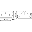 Купить Крепление выгнутое вовнутрь из нержавеющей стали Ultraflex SSN 22 65291 G 50 x 33 мм с самоконтрящейся гайкой и шайбами 7ft.ru в интернет магазине Семь Футов