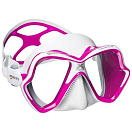 Купить Маска для плавания двухлинзовая из бисиликона Mares X-Vision LiquidSkin 411045 бело-розовый/розово-белый 7ft.ru в интернет магазине Семь Футов