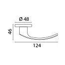 Купить Ручка дверная латунная Foresti & Suardi 477A.C 124 x 46 мм хромированная 7ft.ru в интернет магазине Семь Футов