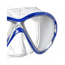 Купить Маска для дайвинга из бисиликона для широких лиц Mares X-VU LiquidSkin Sunrise 411041 прозрачно-белый/синий 7ft.ru в интернет магазине Семь Футов