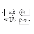 Купить Цинковый анод Tecnoseal 00929 47x31x15мм 2шт пластинчатый для двигателей OMC 7ft.ru в интернет магазине Семь Футов