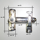 Купить Маленькая щеколда из хромированной латуни 51 x 48 мм, Osculati 38.107.20 7ft.ru в интернет магазине Семь Футов