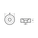 Купить Цинковый анод Tecnoseal 01904 Ø20x7мм кольцевой для подвесных моторов Selva 6лс 7ft.ru в интернет магазине Семь Футов