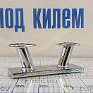 Купить Кнехт швартовый двойной Cim 0601-0108 200x64мм основание 205x71мм из полированной нержавеющей стали AISI316 7ft.ru в интернет магазине Семь Футов