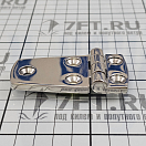 Купить Петля асимметричная Cim 0652-0126 75x38х5мм из зеркально-полированной нержавеющей стали AISI316 7ft.ru в интернет магазине Семь Футов