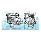 Купить Судовой дизельный двигатель Beta 10 c механическим реверс-редуктором ТМС40 10 л.с 3000 об./мин 7ft.ru в интернет магазине Семь Футов
