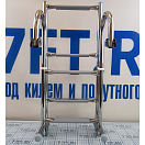 Купить Трап складной Poseidon 040180GT 1180x270мм из нержавеющей стали AISI304 5 ступеней с антискользящей пластиковой площадкой серого цвета горизонтальное крепление 7ft.ru в интернет магазине Семь Футов