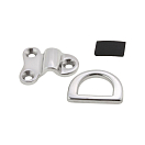 Купить Обушок откидной Homer 003652 52х28мм из нержавеющей стали AISI316 с полукольцом Ø18мм 7ft.ru в интернет магазине Семь Футов