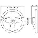 Купить Рулевое колесо из термопластика Ultraflex V60B 39189U 350 мм 7ft.ru в интернет магазине Семь Футов