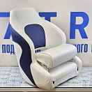Купить Судовое кресло Newstarmarine Premium Captain's Bucket 75177WB 620x570x550мм без стойки обивка из бело-синего винила 7ft.ru в интернет магазине Семь Футов