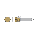 Купить Цинковый анод Tecnoseal 01160T Ø12x52мм стержневой с заглушкой для кормового привода двигателей Yamaha Hydra 7ft.ru в интернет магазине Семь Футов