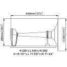 Купить Горн туманный электропневматический Marco PW3-BC 15200213 24 В для судов длиной 20 - 75 м 7ft.ru в интернет магазине Семь Футов