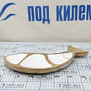 Купить Декоративный поднос в форме кита Marine Business Cocoa 22107 405x280x25мм белый из дерева манго и глянцевой эмали 7ft.ru в интернет магазине Семь Футов