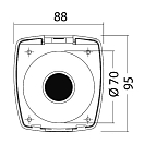 Купить Встраиваемый бокс для судового душа/смесителя New Edge 88x95мм с крышкой из белого пластика, Osculati 15.900.10 7ft.ru в интернет магазине Семь Футов