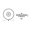 Купить Цинковый анод Tecnoseal 01257 Ø45x9мм дисковый  для лодочных моторов Tohatsu 40-140лс 7ft.ru в интернет магазине Семь Футов