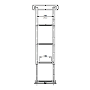 Купить Трап телескопический Vetus V-quipment SLT4CA 1160x256мм Ø19/25/32/38мм 4 ступеньки кассетный из нержавеющей стали AISI316 с черными синтетическими ручками 7ft.ru в интернет магазине Семь Футов