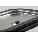 Купить Ланч-бокс Black+blum BAM-SS-L010 1л из нержавеющей стали с оливковым силиконовым ремешком 7ft.ru в интернет магазине Семь Футов