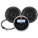 Купить Морская аудиосистема Boss Audio Systems MCKGB350B.6 AM/FM подключение Bluetooth/USB влагозащищенная с двумя черными колонками Ø165мм(6,5") 7ft.ru в интернет магазине Семь Футов
