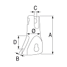 Купить Усиленный якорный вертлюг Douglas Marine 010-P10 10-12мм 30-50кг 38мм 122x27x15x37мм из нержавеющей стали 7ft.ru в интернет магазине Семь Футов