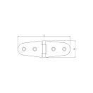 Купить Петля симметричная Huifeng Rigging HF-0129 102x25х4,2мм из нержавеющей стали AISI304 7ft.ru в интернет магазине Семь Футов