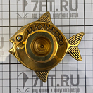 Купить Подсвечник «Рыба» Foresti&Suardi 806 из полированной латуни 7ft.ru в интернет магазине Семь Футов