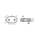 Купить Цинковый анод Tecnoseal 02524 110x63x28мм овальный для двигателей Hamilton Idrojet 292 7ft.ru в интернет магазине Семь Футов