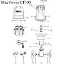 Купить Электродвигатель Max Power 312869 7,1 кВт 12 В для ПУ CT100/VIP150 7ft.ru в интернет магазине Семь Футов
