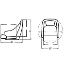 Купить Защитный чехол для кресла Vetus V-quipment CCDS 500 x 830 x 640 мм серебристый водо и грязеотталкивающий 7ft.ru в интернет магазине Семь Футов