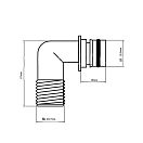 Купить Штуцер быстросъемный угловой Johnson Pump KlickTite 09-47087 резьба 1/2"NPT 90° 7ft.ru в интернет магазине Семь Футов