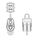 Купить Блок двухшкивный с неподвижной скобой и обушком Ronstan Orbit Blocks™ серия 30 RF35212 Ø30мм 450/900кг для троса Ø8мм ультралегкий из черного нейлона 7ft.ru в интернет магазине Семь Футов