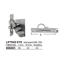 Купить Ручка палубная потайная Homer 006001 89х25мм полированная из нержавеющей стали AISI316 7ft.ru в интернет магазине Семь Футов