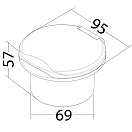 Купить Выход подачи воды Classic EVO Ø69x43мм из белого АБС-пластика для мытья палубы, Osculati 16.441.55 7ft.ru в интернет магазине Семь Футов