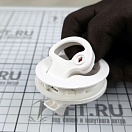 Купить Возвратная ручка для открывания люков пайола на пружине с замком Ø61,4x38,8мм вырез Ø49,6мм 7мм-18мм из белого полиамида, Osculati 38.147.20 7ft.ru в интернет магазине Семь Футов