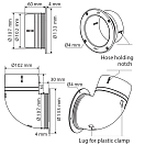 Купить Вентиляционный коннектор прямой Nuova Rade 51070 102 мм белый 7ft.ru в интернет магазине Семь Футов