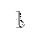 Купить Шплинт пружинный игольчатый Haice 9195036061 6x125мм из полированной нержавеющей стали AISI316 7ft.ru в интернет магазине Семь Футов